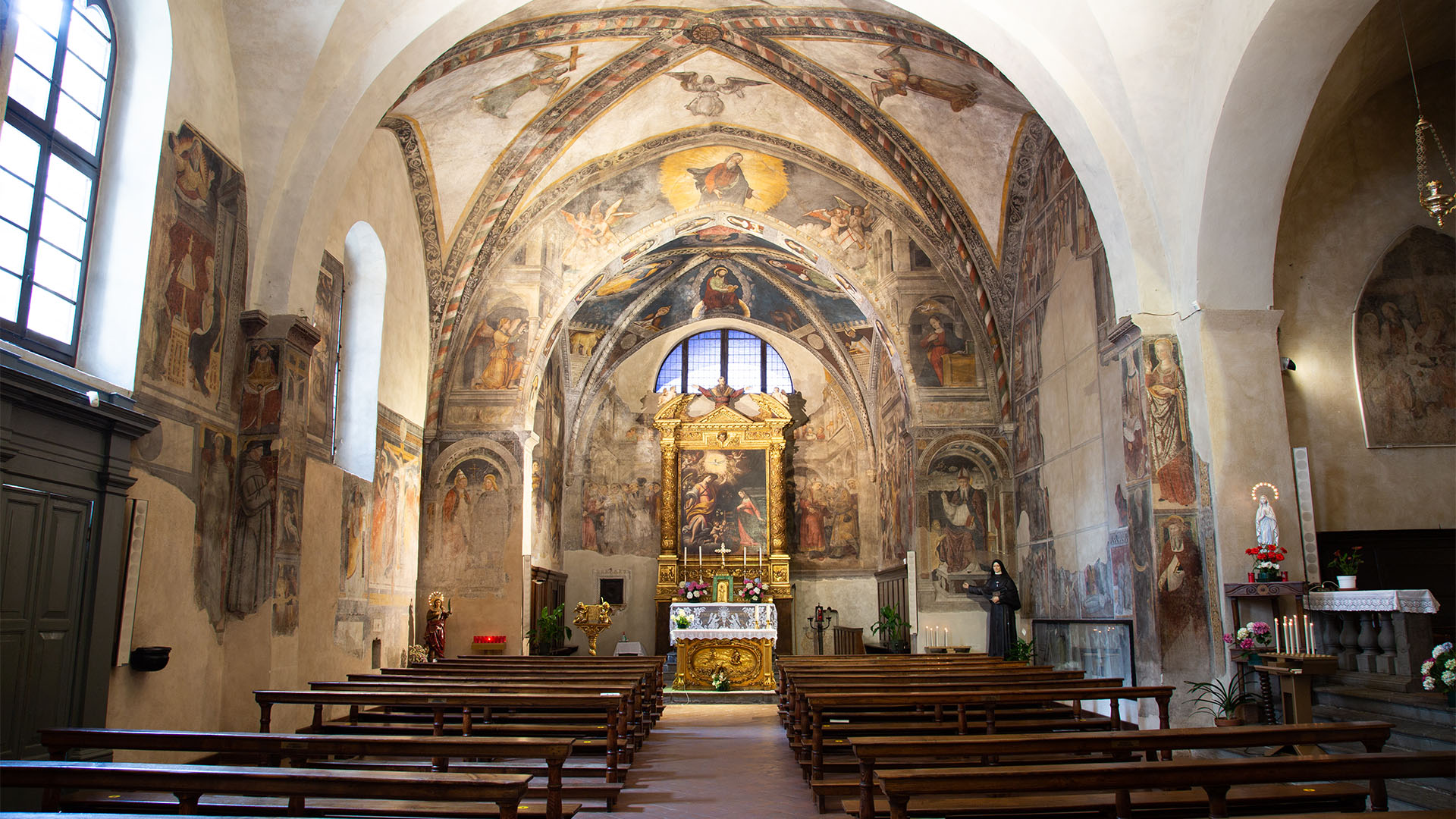 Frescoes in the presbytery of the Church of Santa Maria Annunciata in Bienno