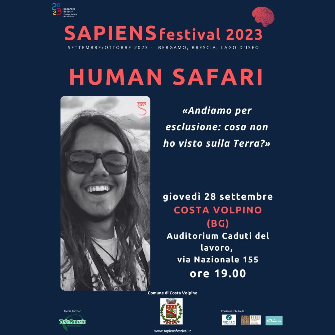 Sapiens Festival - Humansafari / Sold out - Visit Lake Iseo Portale  Ufficiale turismo Lago d'Iseo